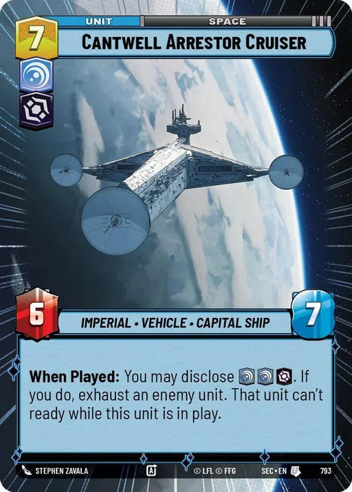 Cantwell Arrestor Cruiser (793) (Hyperspace Foil) (793) [Secrets of Power] - for just $0.25! 