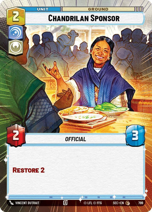 Chandrilan Sponsor (799) (Hyperspace Foil) (799) [Secrets of Power] - for just $0.20! 
