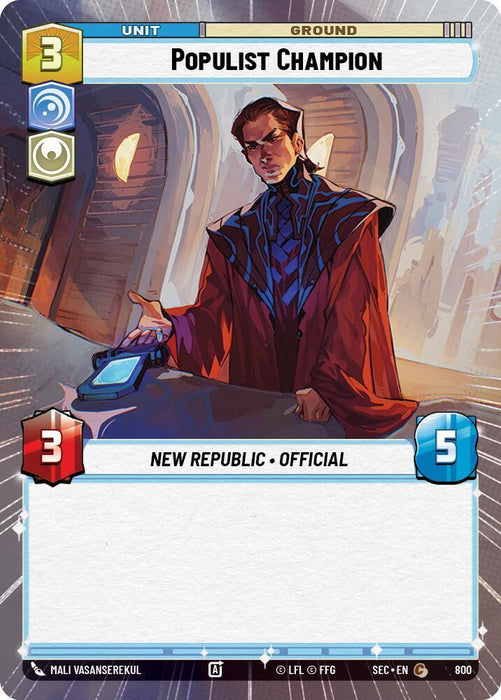 Populist Champion (800) (Hyperspace Foil) (800) [Secrets of Power] - for just $0.10! 