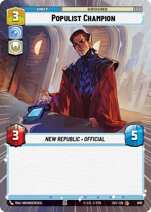 Populist Champion (800) (Hyperspace Foil) (800) [Secrets of Power] - for just $0.10! 