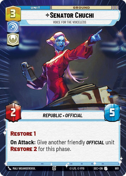 Senator Chuchi - Voice for the Voiceless (Hyperspace Foil) (801) (801) [Secrets of Power] - for just $0.15! 