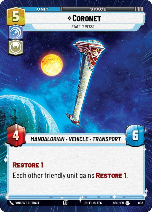 Coronet - Stately Vessel (Hyperspace Foil) (803) (803) [Secrets of Power] - for just $0.30! 