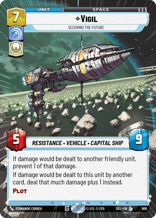 Vigil - Securing the Future (Hyperspace Foil) (806) (806) [Secrets of Power] - for just $0.60! 