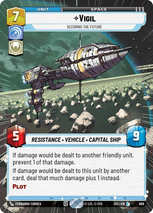 Vigil - Securing the Future (Hyperspace Foil) (806) (806) [Secrets of Power] - for just $0.55! 