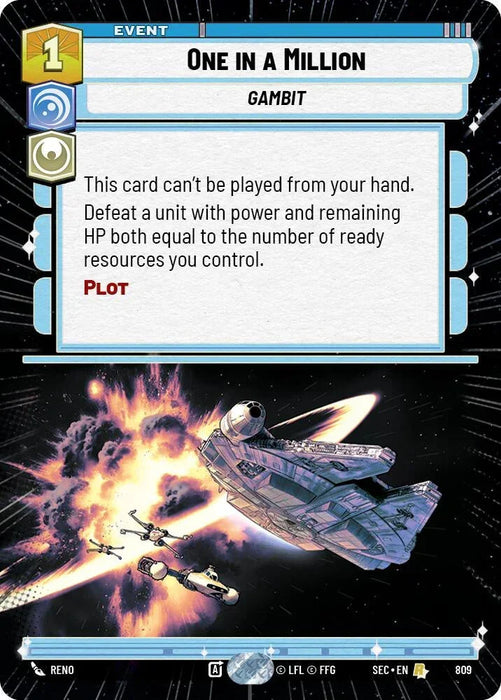 One in a Million (809) (Hyperspace Foil) (809) [Secrets of Power] - for just $0.20! 