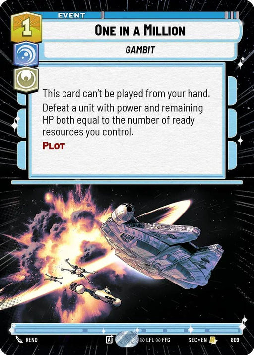 One in a Million (809) (Hyperspace Foil) (809) [Secrets of Power] - for just $0.20! 