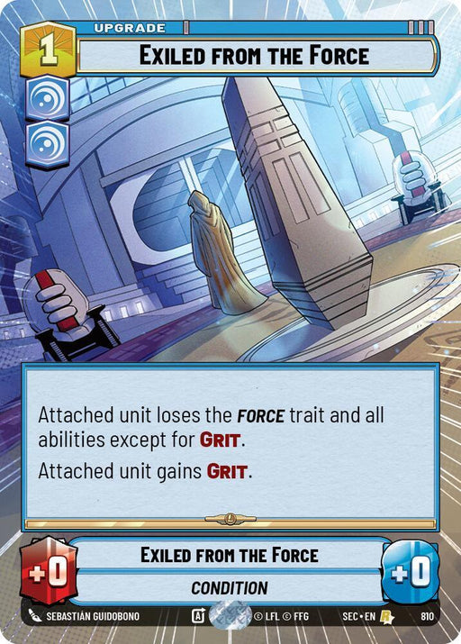 Exiled from the Force (810) (Hyperspace Foil) (810) [Secrets of Power] - for just $0.25! 
