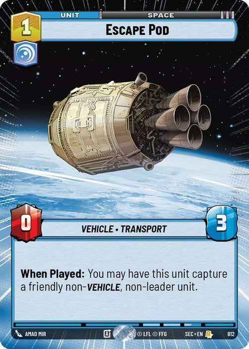 Escape Pod (812) (Hyperspace Foil) (812) [Secrets of Power] - for just $0.50! 