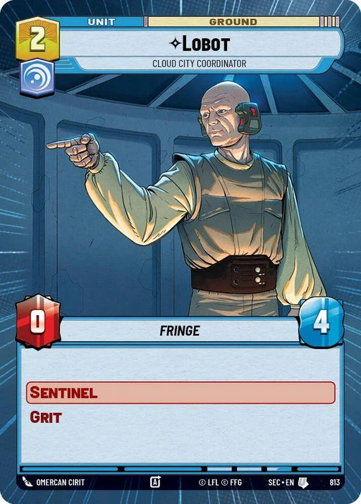 Lobot - Cloud City Coordinator (Hyperspace Foil) (813) (813) [Secrets of Power] - for just $0.40! 