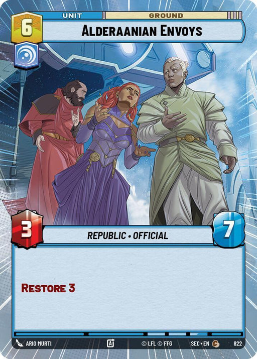 Alderaanian Envoys (822) (Hyperspace Foil) (822) [Secrets of Power] - for just $0.10! 