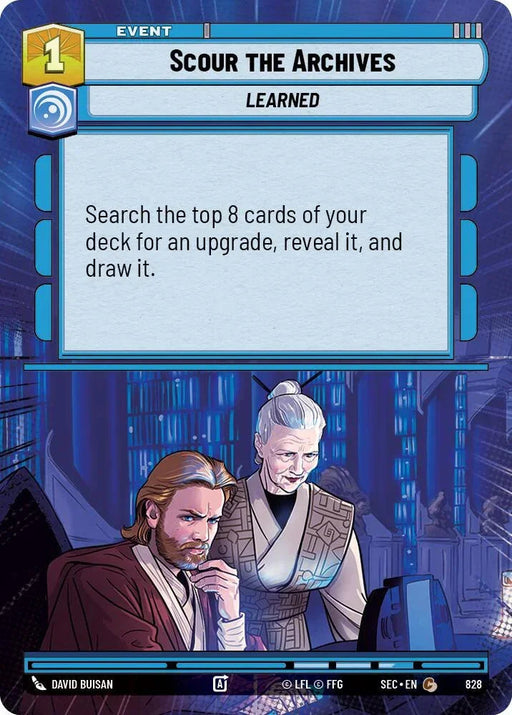 Scour the Archives (828) (Hyperspace Foil) (828) [Secrets of Power] - for just $0.15! 