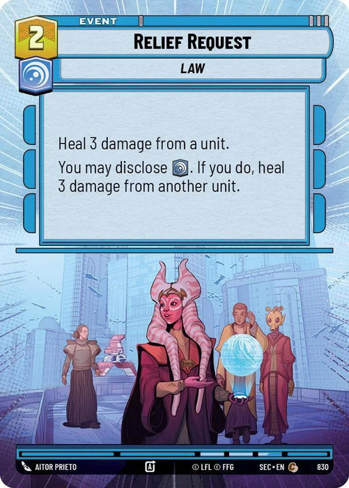 Relief Request (830) (Hyperspace Foil) (830) [Secrets of Power] - for just $0.10! 