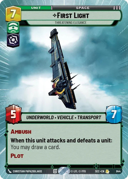First Light - Threatening Elegance (Hyperspace Foil) (844) (844) [Secrets of Power] - for just $0.35! 