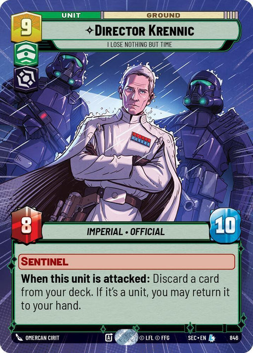 Director Krennic - I Lose Nothing But Time (Hyperspace Foil) (846) (846) [Secrets of Power] - for just $1.90! 