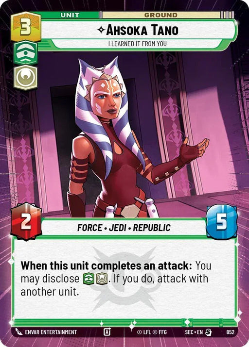 Ahsoka Tano - I Learned It from You (Hyperspace Foil) (852) (852) [Secrets of Power] - for just $2.45! 