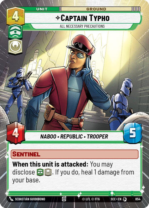 Captain Typho - All Necessary Precautions (Hyperspace Foil) (854) (854) [Secrets of Power] - for just $5.70! 
