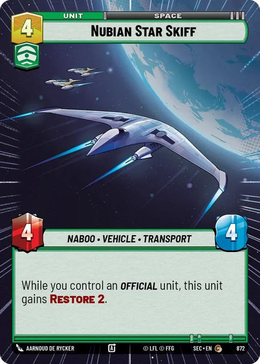 Nubian Star Skiff (872) (Hyperspace Foil) (872) [Secrets of Power] - for just $0.10! 