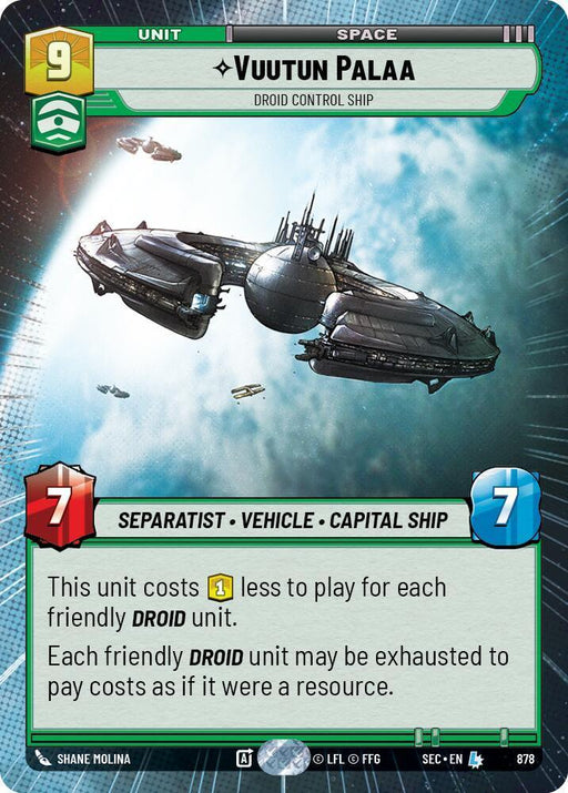 Vuutun Palaa - Droid Control Ship (Hyperspace Foil) (878) (878) [Secrets of Power] - for just $1.65! 