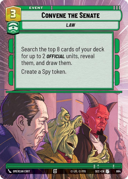 Convene the Senate (884) (Hyperspace Foil) (884) [Secrets of Power] - for just $0.15! 