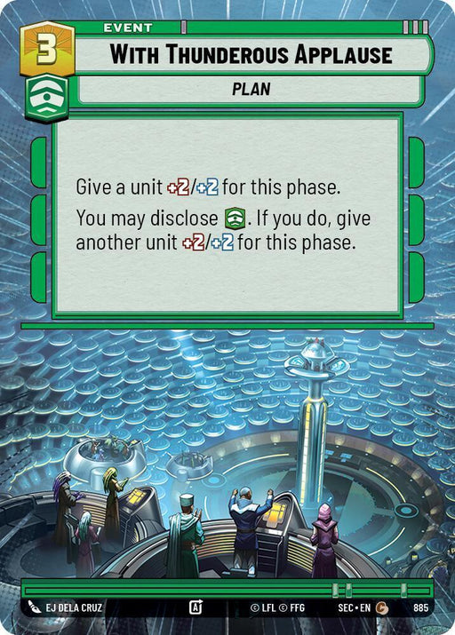With Thunderous Applause (885) (Hyperspace Foil) (885) [Secrets of Power] - for just $0.15! 