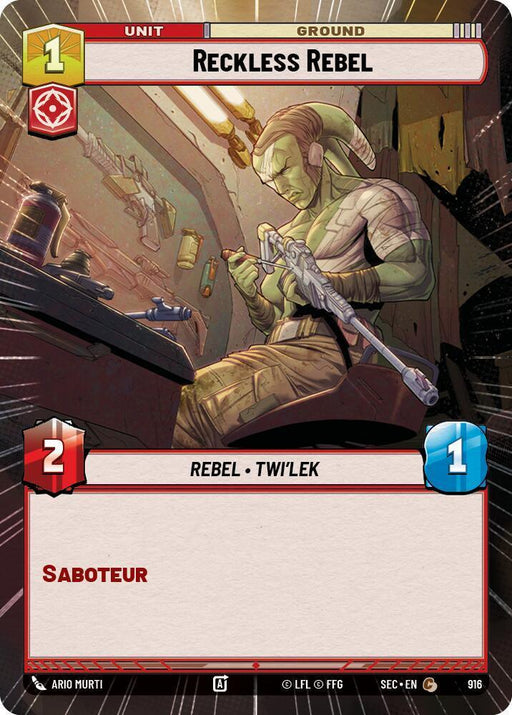 Reckless Rebel (916) (Hyperspace Foil) (916) [Secrets of Power] - for just $0.10! 