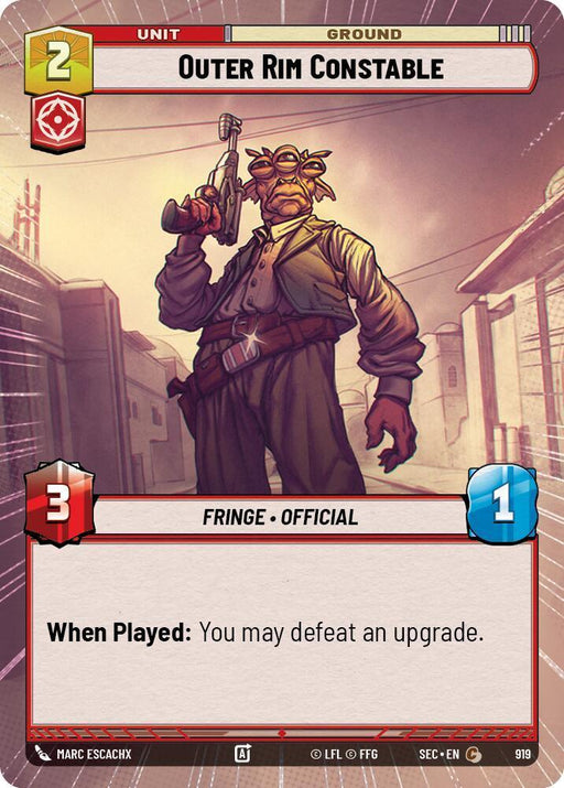 Outer Rim Constable (919) (Hyperspace Foil) (919) [Secrets of Power] - for just $1.85! 
