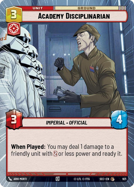 Academy Disciplinarian (921) (Hyperspace Foil) (921) [Secrets of Power] - for just $0.15! 