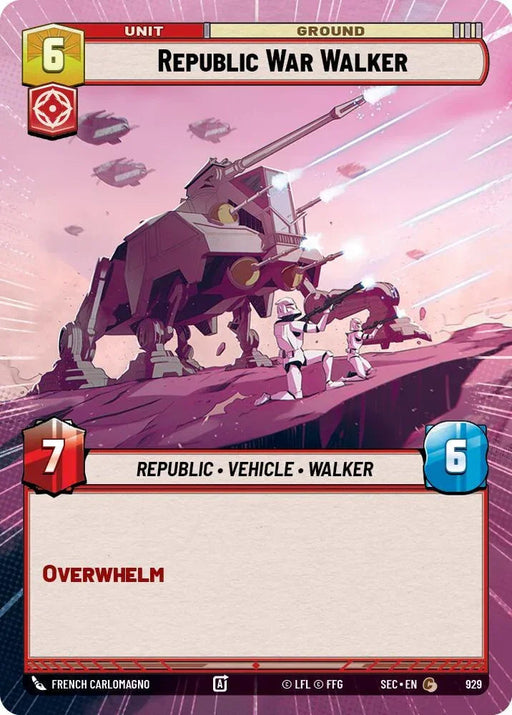Republic War Walker (929) (Hyperspace Foil) (929) [Secrets of Power] - for just $0.10! 
