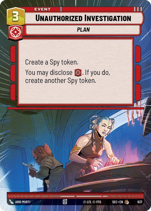 Unauthorized Investigation (937) (Hyperspace Foil) (937) [Secrets of Power] - for just $0.10! 