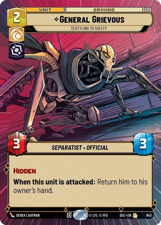 General Grievous - Scuttling to Safety (Hyperspace Foil) (943) (943) [Secrets of Power] - for just $0.85! 