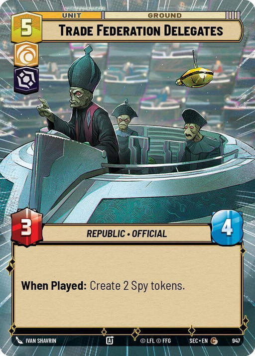 Trade Federation Delegates (947) (Hyperspace Foil) (947) [Secrets of Power] - for just $0.10! 