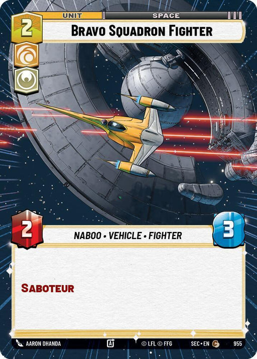 Bravo Squadron Fighter (955) (Hyperspace Foil) (955) [Secrets of Power] - for just $0.15! 