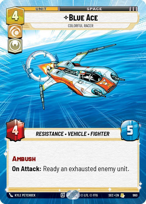 Blue Ace - Colorful Racer (Hyperspace Foil) (960) (960) [Secrets of Power] - for just $4.60! 