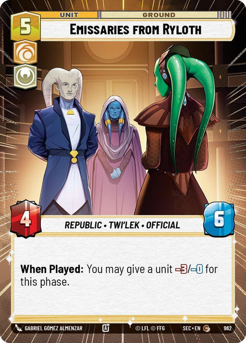 Emissaries from Ryloth (962) (Hyperspace Foil) (962) [Secrets of Power] - for just $0.15! 