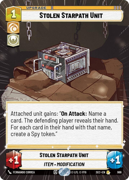 Stolen Starpath Unit (966) (Hyperspace Foil) (966) [Secrets of Power] - for just $1! 