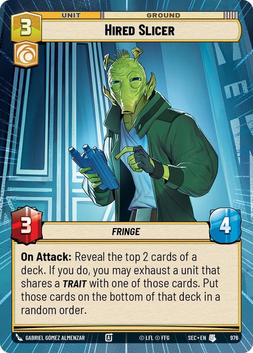 Hired Slicer (976) (Hyperspace Foil) (976) [Secrets of Power] - for just $0.15! 