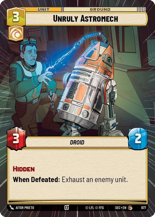 Unruly Astromech (977) (Hyperspace Foil) (977) [Secrets of Power] - for just $0.10! 
