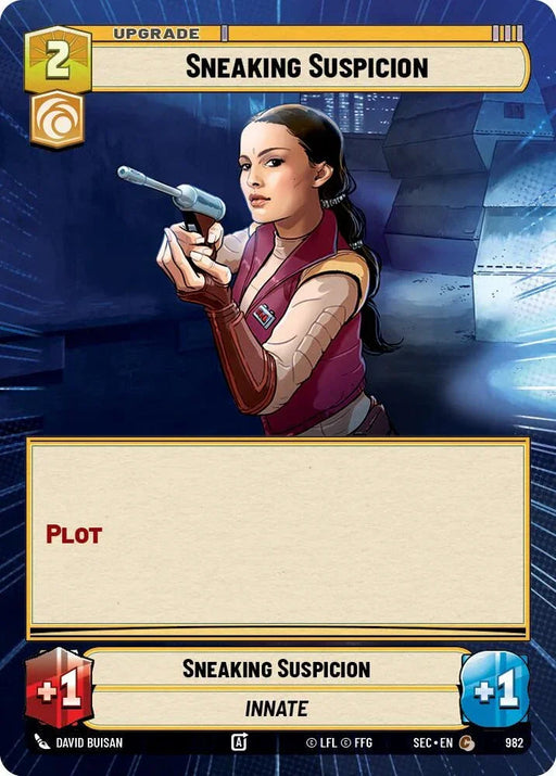 Sneaking Suspicion (982) (Hyperspace Foil) (982) [Secrets of Power] - for just $0.10! 