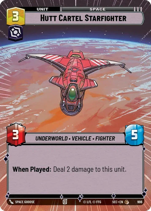 Hutt Cartel Starfighter (996) (Hyperspace Foil) (996) [Secrets of Power] - for just $0.15! 