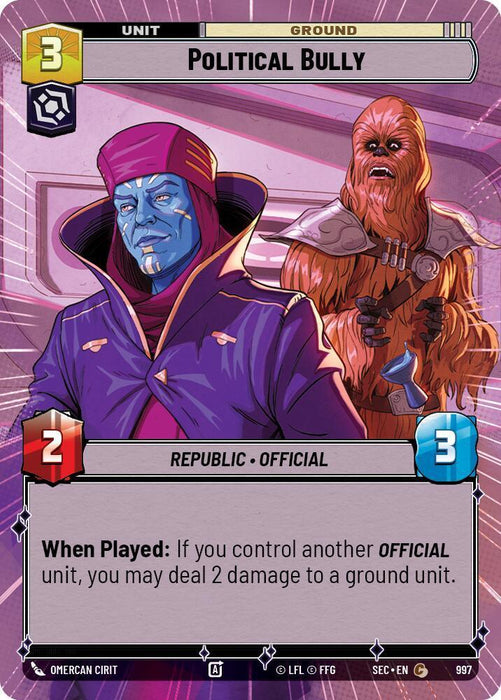 Political Bully (997) (Hyperspace Foil) (997) [Secrets of Power] - for just $0.10! 