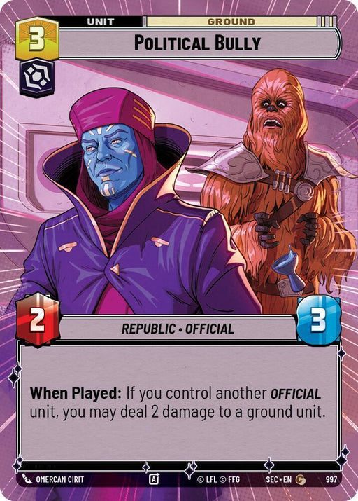 Political Bully (997) (Hyperspace Foil) (997) [Secrets of Power] - for just $0.10! 