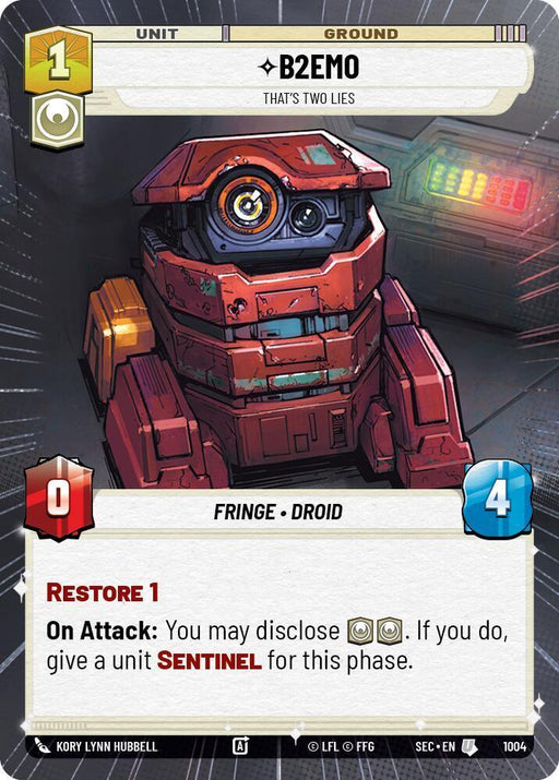 B2EMO - That's Two Lies (Hyperspace Foil) (1004) (1004) [Secrets of Power] - for just $0.15! 