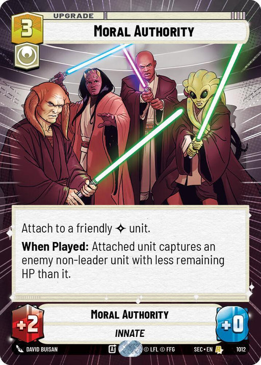Moral Authority (1012) (Hyperspace Foil) (1012) [Secrets of Power] - for just $2.90! 