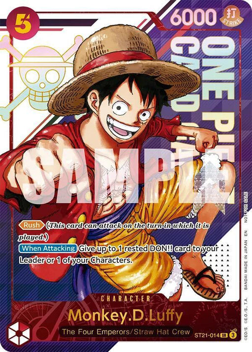 Monkey.D.Luffy (ST21-014) (3rd Anniversary Treasure Campaign Pack) [One Piece Promotion Cards] - for just $682! 
