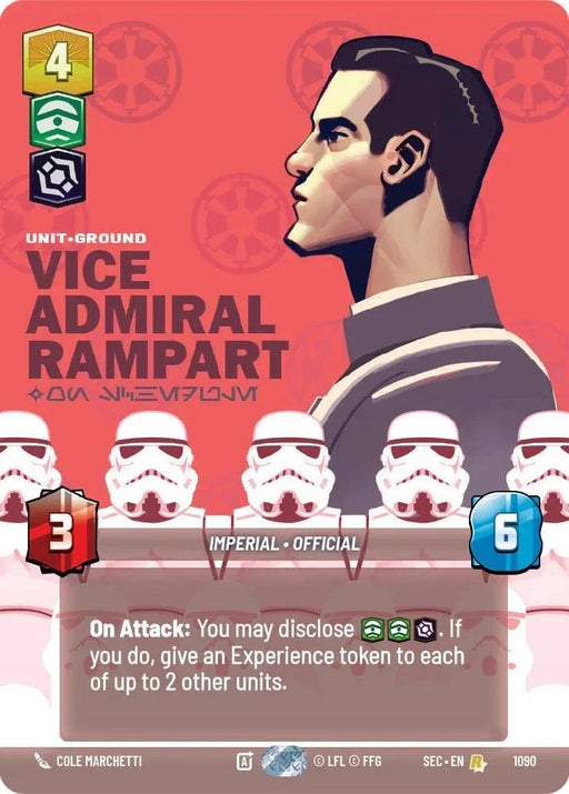 Vice Admiral Rampart - On Schedule (Prestige Foil) (1090) (1090) [Secrets of Power] - for just $0.95! 