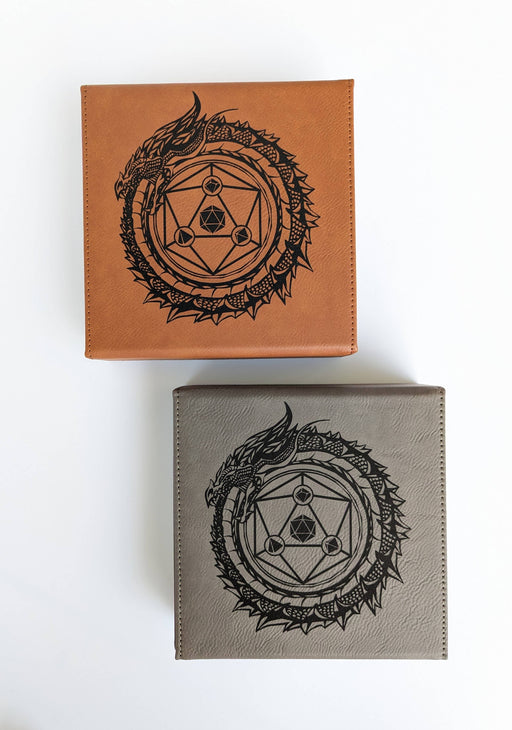 Dragon Circle  - D&D - Vegan Leather Dice Box - for just $34.99! 