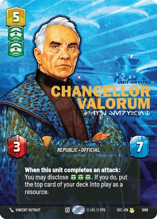 Chancellor Valorum - Civil Servant (Prestige Foil) (1099) (1099) [Secrets of Power] - for just $0.85! 