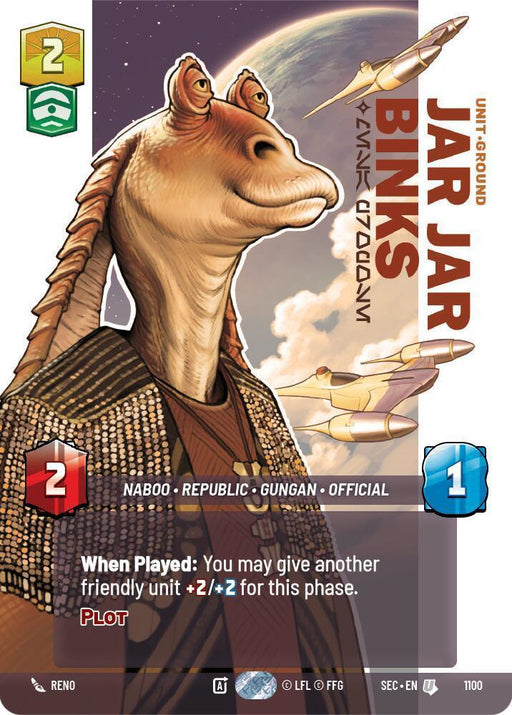 Jar Jar Binks - Mesa Propose (Prestige Foil) (1100) (1100) [Secrets of Power] - for just $3.70! 