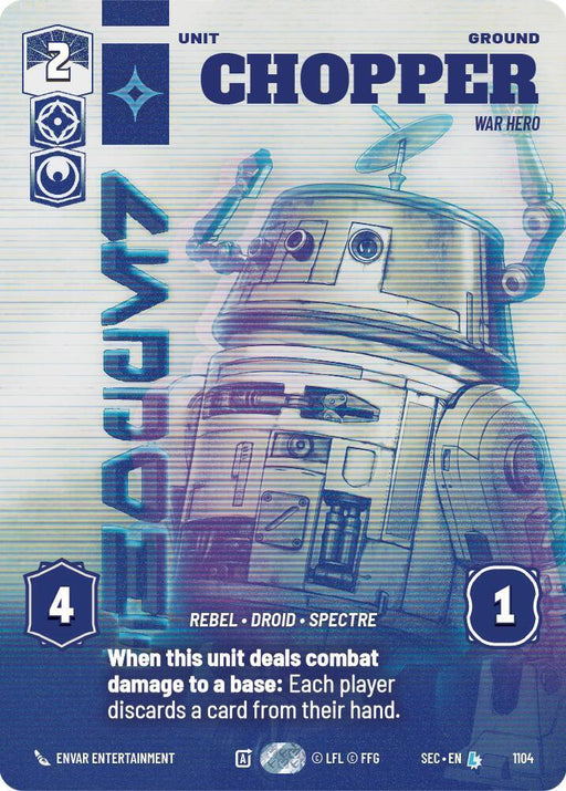 Chopper - War Hero (Prestige Foil) (1104) (1104) [Secrets of Power] - for just $1.95! 