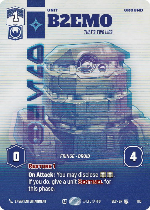 B2EMO - That's Two Lies (Prestige Foil) (1110) (1110) [Secrets of Power] - for just $0.45! 